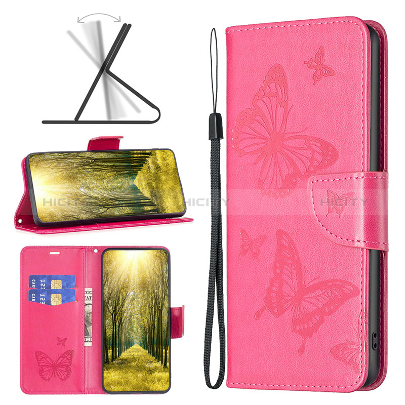 Leather Case Stands Butterfly Flip Cover Holder B01F for Samsung Galaxy F04