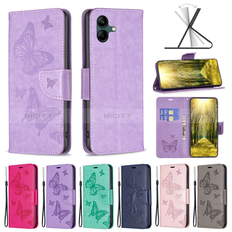 Leather Case Stands Butterfly Flip Cover Holder B01F for Samsung Galaxy F14 5G