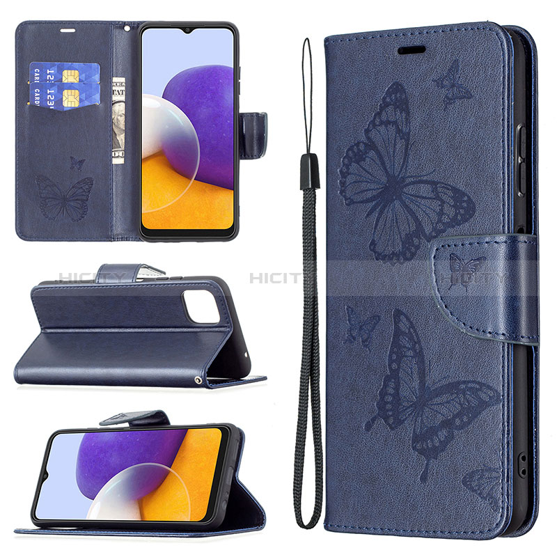 Leather Case Stands Butterfly Flip Cover Holder B01F for Samsung Galaxy F42 5G