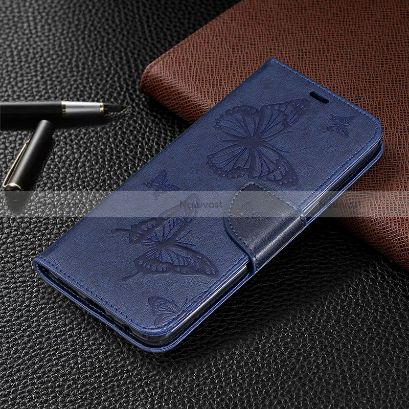 Leather Case Stands Butterfly Flip Cover Holder B01F for Samsung Galaxy M01s