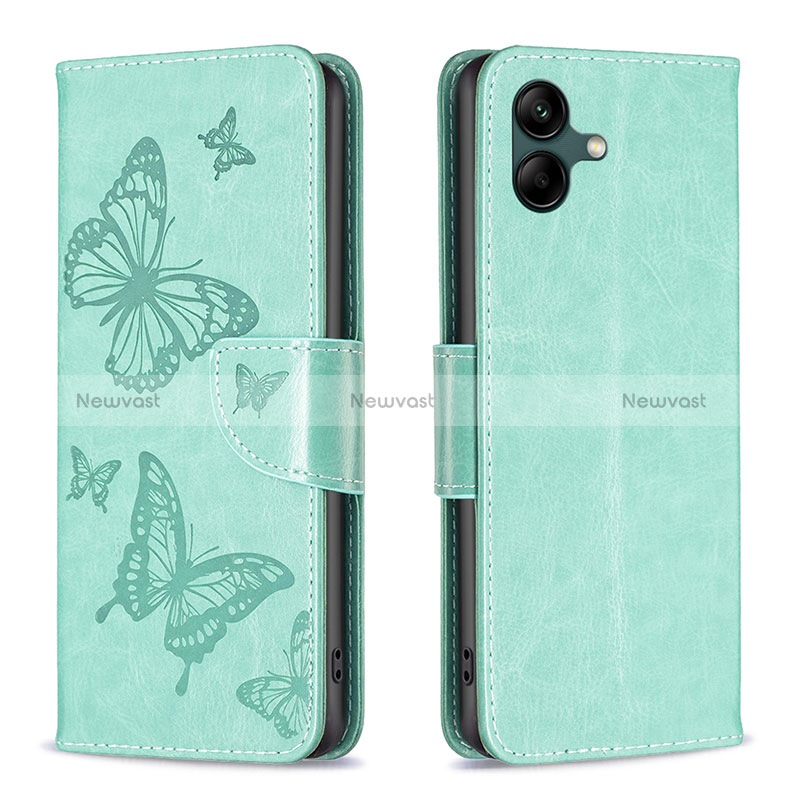 Leather Case Stands Butterfly Flip Cover Holder B01F for Samsung Galaxy M04