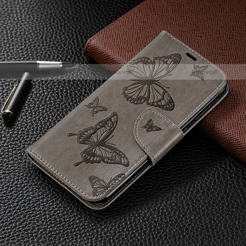 Leather Case Stands Butterfly Flip Cover Holder B01F for Samsung Galaxy M10