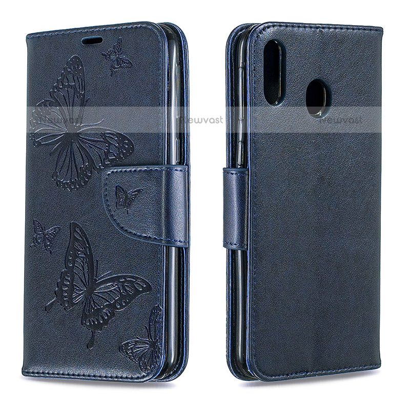 Leather Case Stands Butterfly Flip Cover Holder B01F for Samsung Galaxy M20