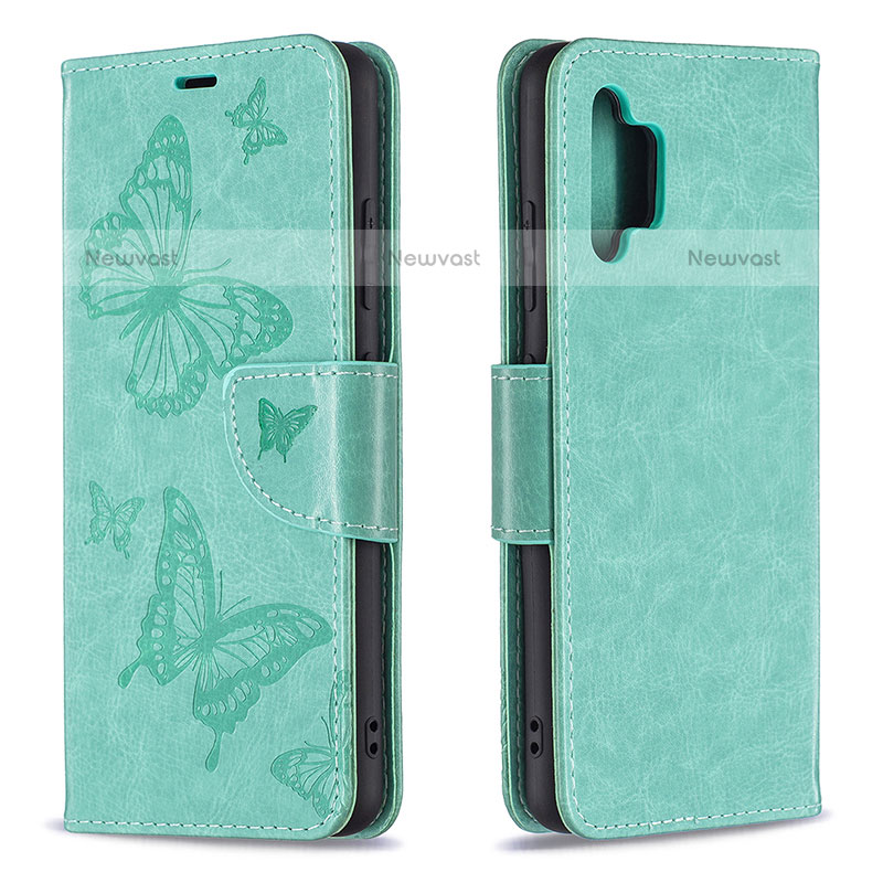 Leather Case Stands Butterfly Flip Cover Holder B01F for Samsung Galaxy M32 5G