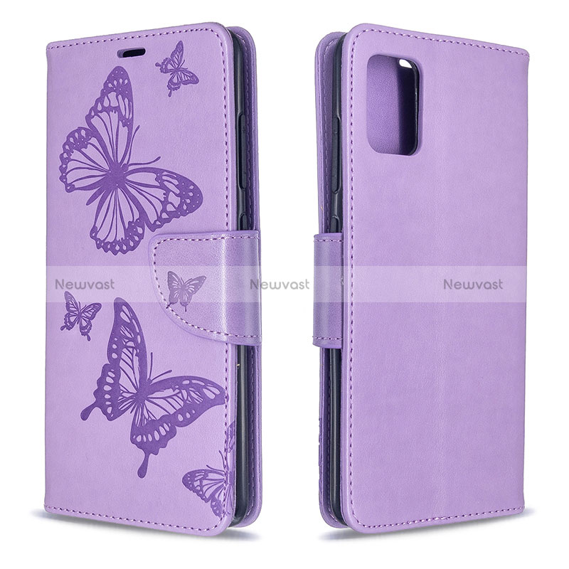 Leather Case Stands Butterfly Flip Cover Holder B01F for Samsung Galaxy M40S