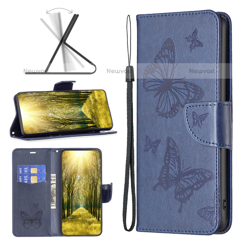 Leather Case Stands Butterfly Flip Cover Holder B01F for Samsung Galaxy M53 5G