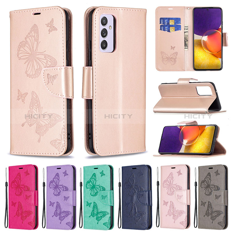 Leather Case Stands Butterfly Flip Cover Holder B01F for Samsung Galaxy M54 5G