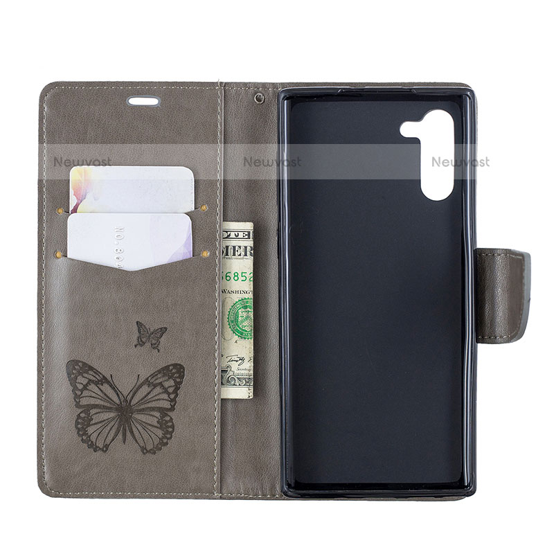 Leather Case Stands Butterfly Flip Cover Holder B01F for Samsung Galaxy Note 10 5G