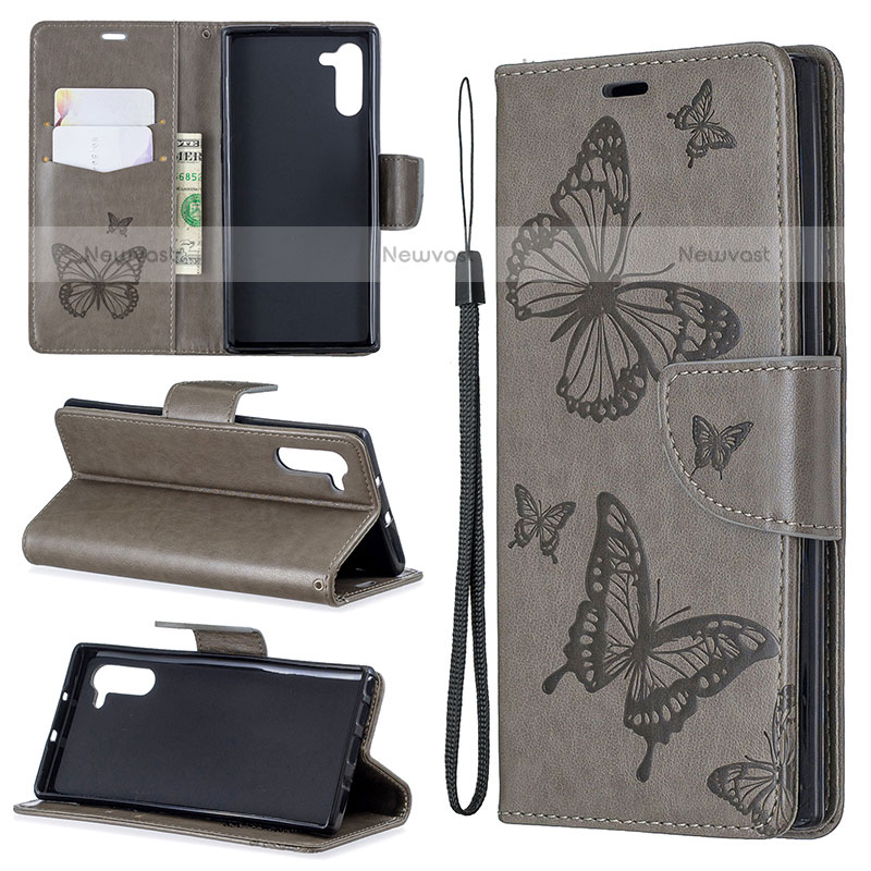 Leather Case Stands Butterfly Flip Cover Holder B01F for Samsung Galaxy Note 10 5G