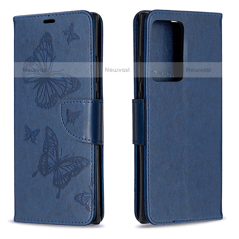 Leather Case Stands Butterfly Flip Cover Holder B01F for Samsung Galaxy Note 20 Ultra 5G