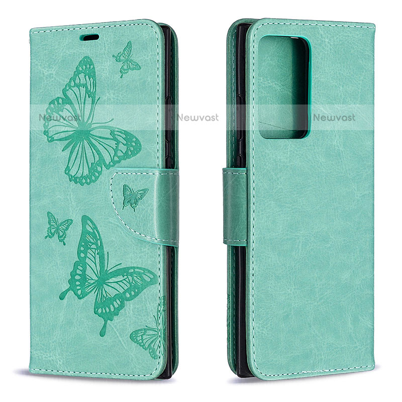 Leather Case Stands Butterfly Flip Cover Holder B01F for Samsung Galaxy Note 20 Ultra 5G