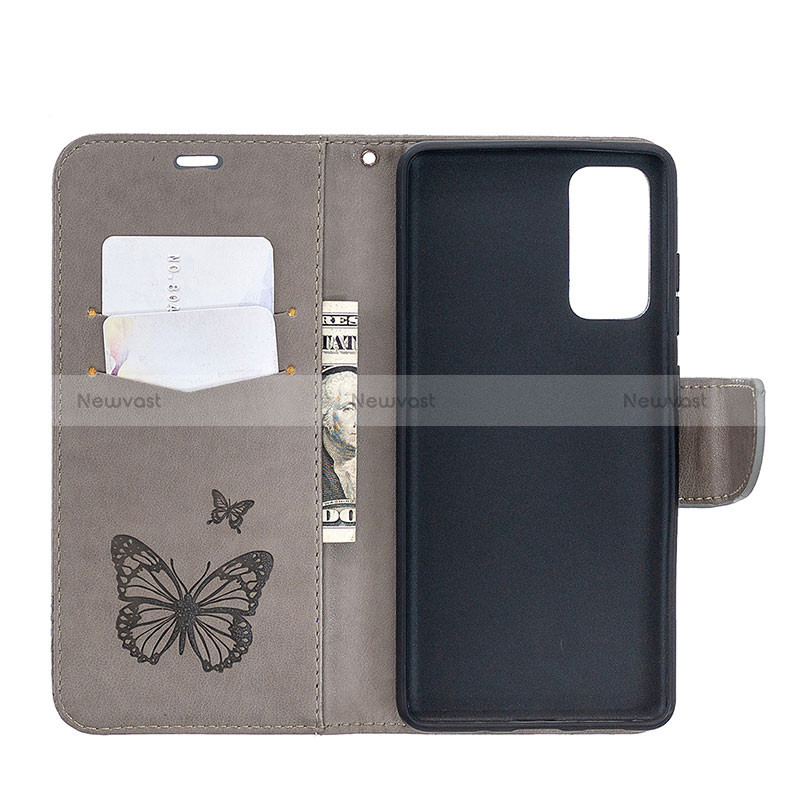 Leather Case Stands Butterfly Flip Cover Holder B01F for Samsung Galaxy S20 FE 4G