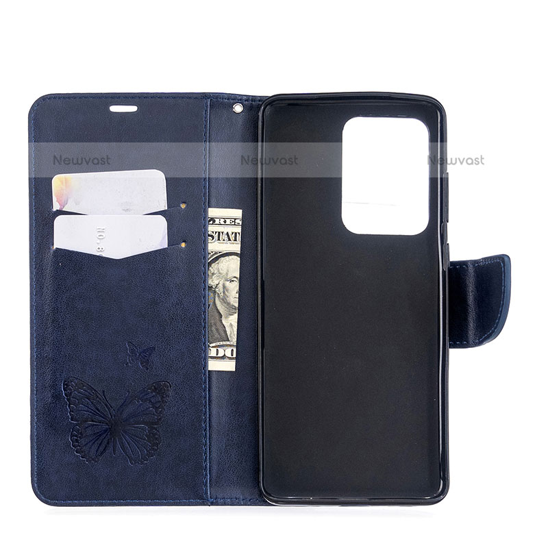 Leather Case Stands Butterfly Flip Cover Holder B01F for Samsung Galaxy S20 Plus