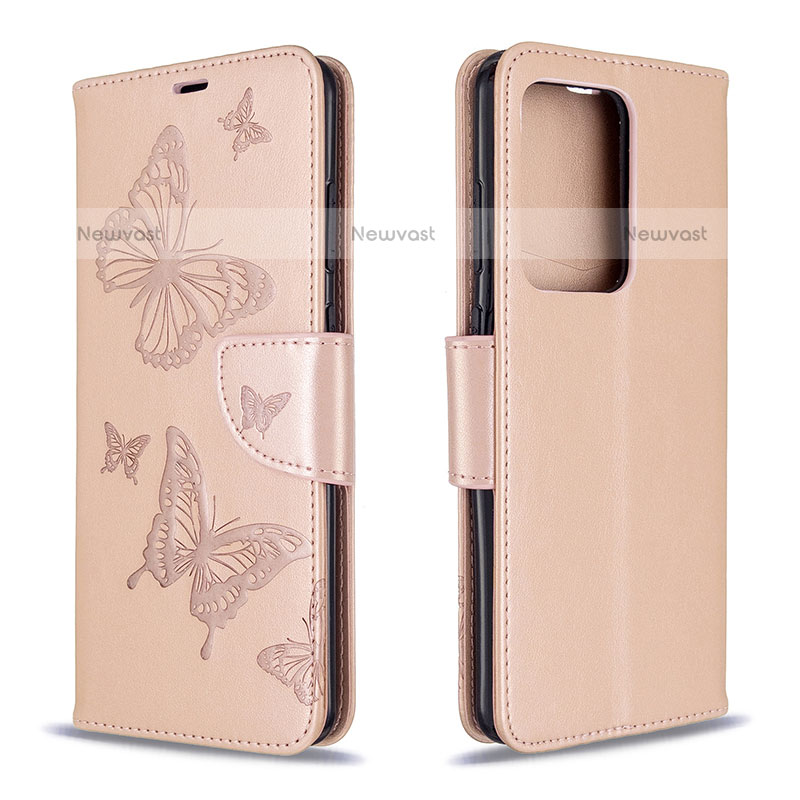 Leather Case Stands Butterfly Flip Cover Holder B01F for Samsung Galaxy S20 Plus 5G