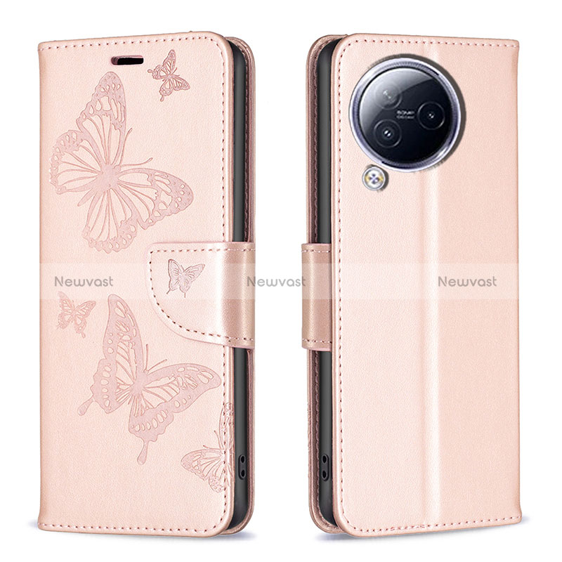 Leather Case Stands Butterfly Flip Cover Holder B01F for Xiaomi Civi 3 5G