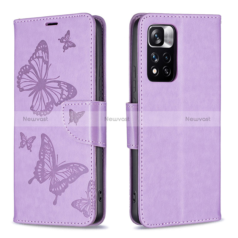 Leather Case Stands Butterfly Flip Cover Holder B01F for Xiaomi Mi 11i 5G (2022)