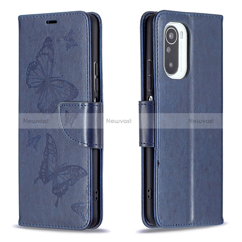 Leather Case Stands Butterfly Flip Cover Holder B01F for Xiaomi Mi 11i 5G