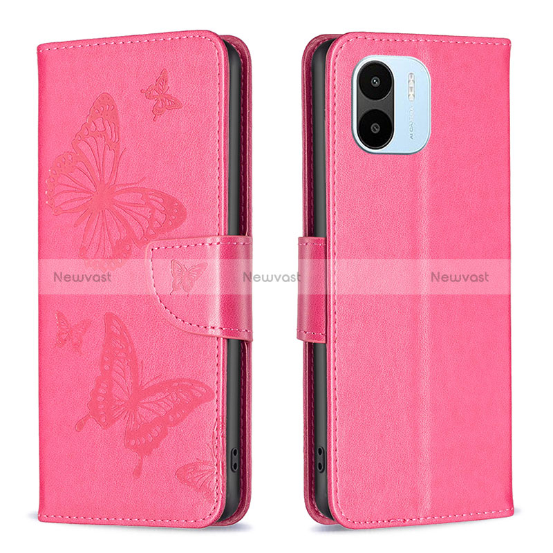 Leather Case Stands Butterfly Flip Cover Holder B01F for Xiaomi Poco C51