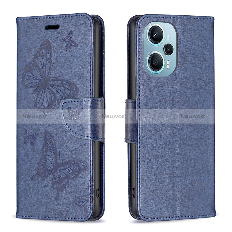 Leather Case Stands Butterfly Flip Cover Holder B01F for Xiaomi Poco F5 5G