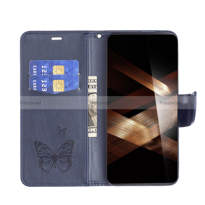 Leather Case Stands Butterfly Flip Cover Holder B01F for Xiaomi Redmi 13C