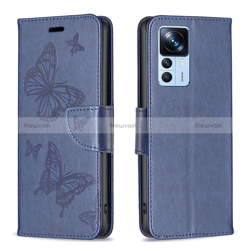 Leather Case Stands Butterfly Flip Cover Holder B01F for Xiaomi Redmi K50 Ultra 5G