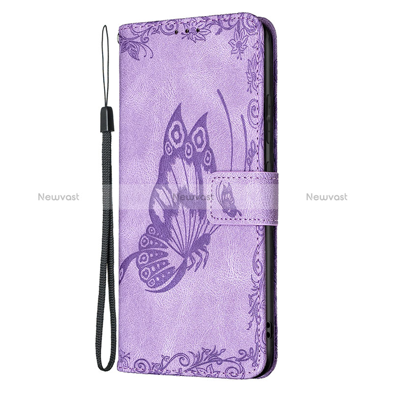 Leather Case Stands Butterfly Flip Cover Holder B02F for Samsung Galaxy A41