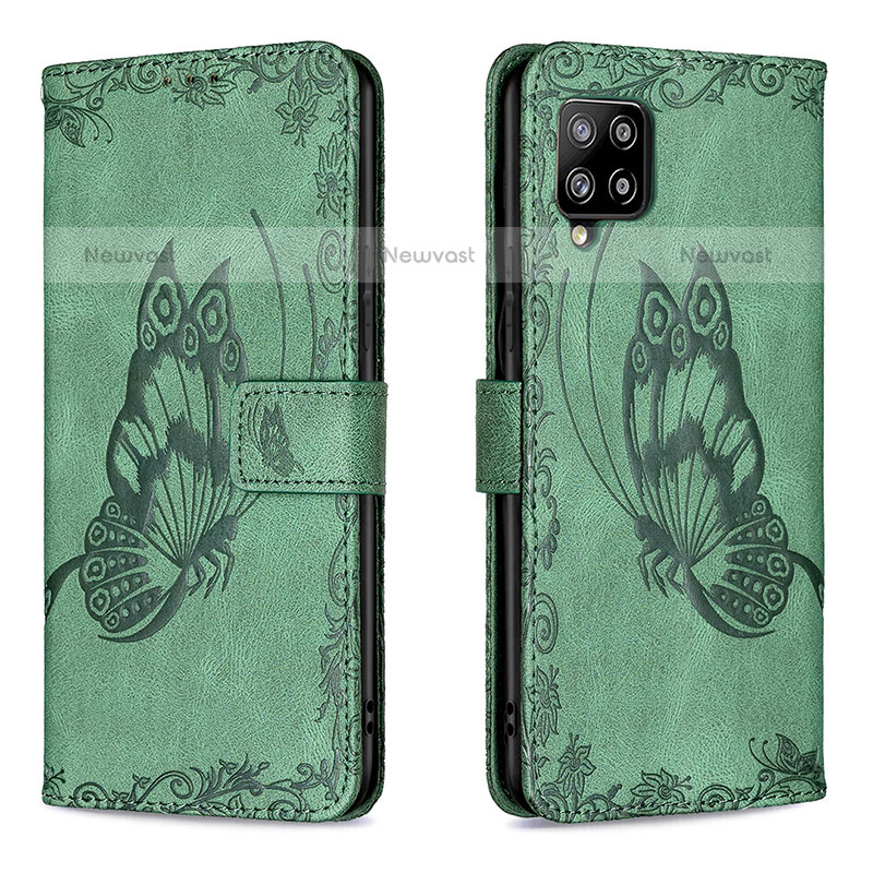 Leather Case Stands Butterfly Flip Cover Holder B02F for Samsung Galaxy A42 5G