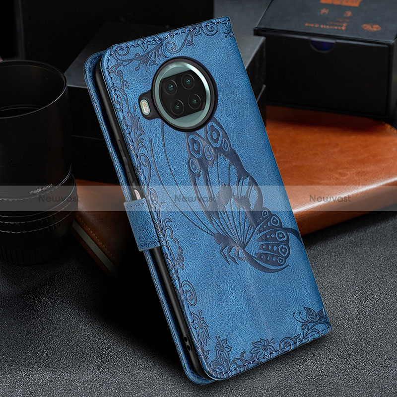 Leather Case Stands Butterfly Flip Cover Holder B02F for Xiaomi Mi 10i 5G