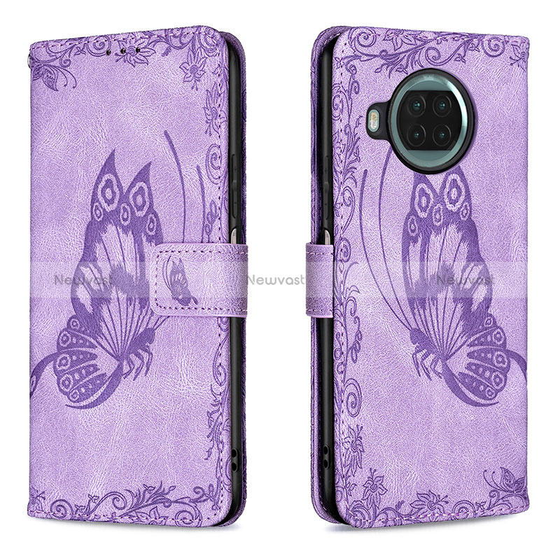 Leather Case Stands Butterfly Flip Cover Holder B02F for Xiaomi Mi 10i 5G