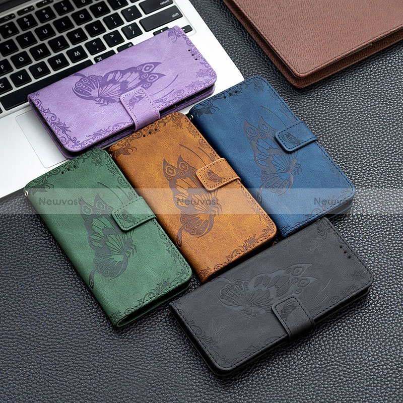 Leather Case Stands Butterfly Flip Cover Holder B02F for Xiaomi Mi 11i 5G