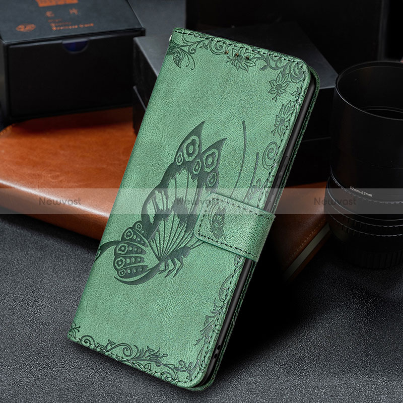 Leather Case Stands Butterfly Flip Cover Holder B02F for Xiaomi Redmi 9i