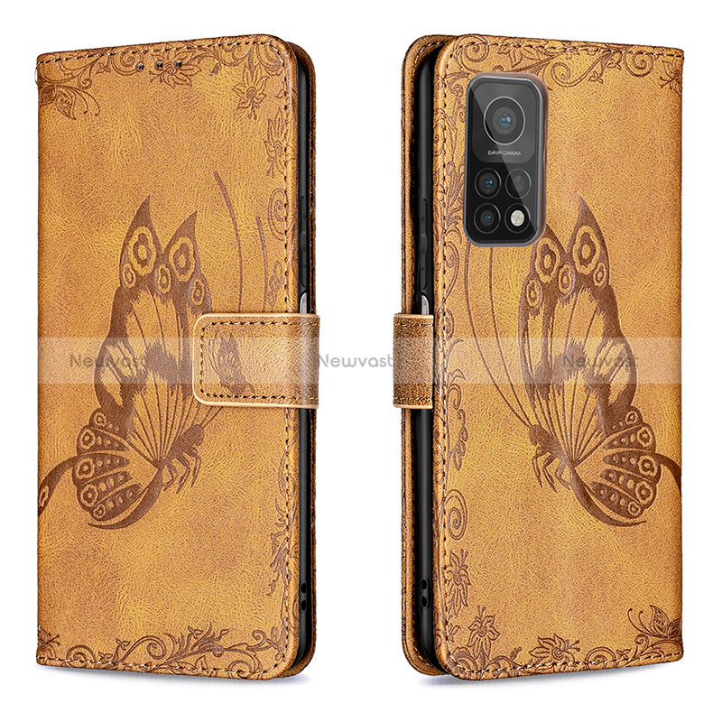 Leather Case Stands Butterfly Flip Cover Holder B02F for Xiaomi Redmi K30S 5G