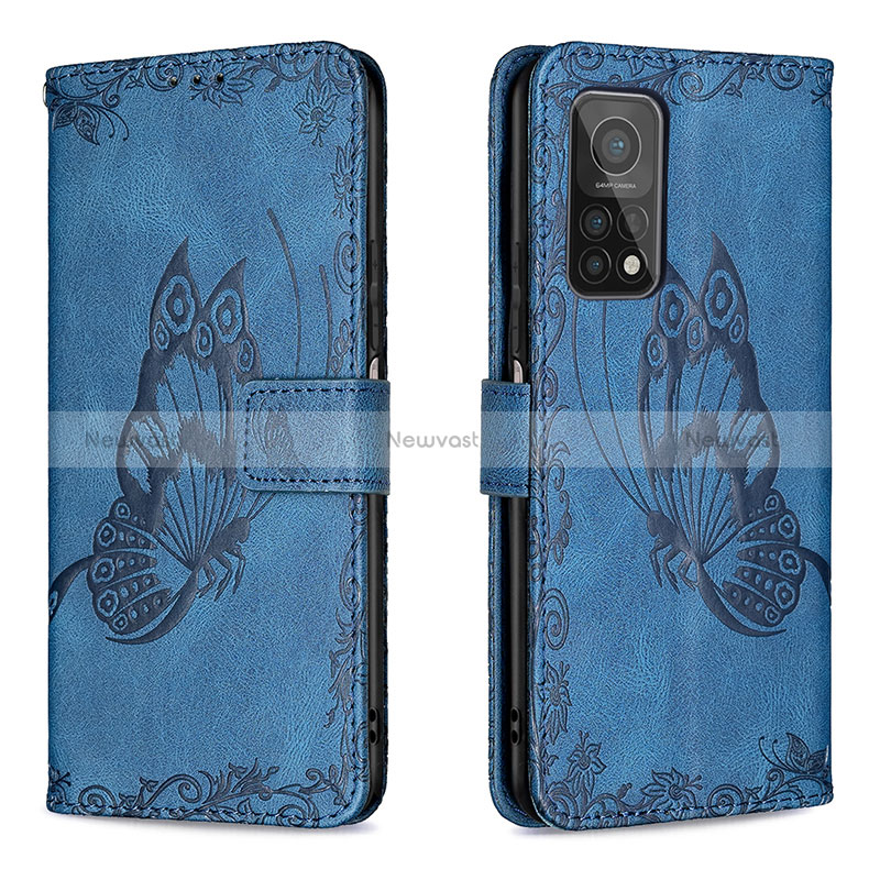 Leather Case Stands Butterfly Flip Cover Holder B02F for Xiaomi Redmi K30S 5G