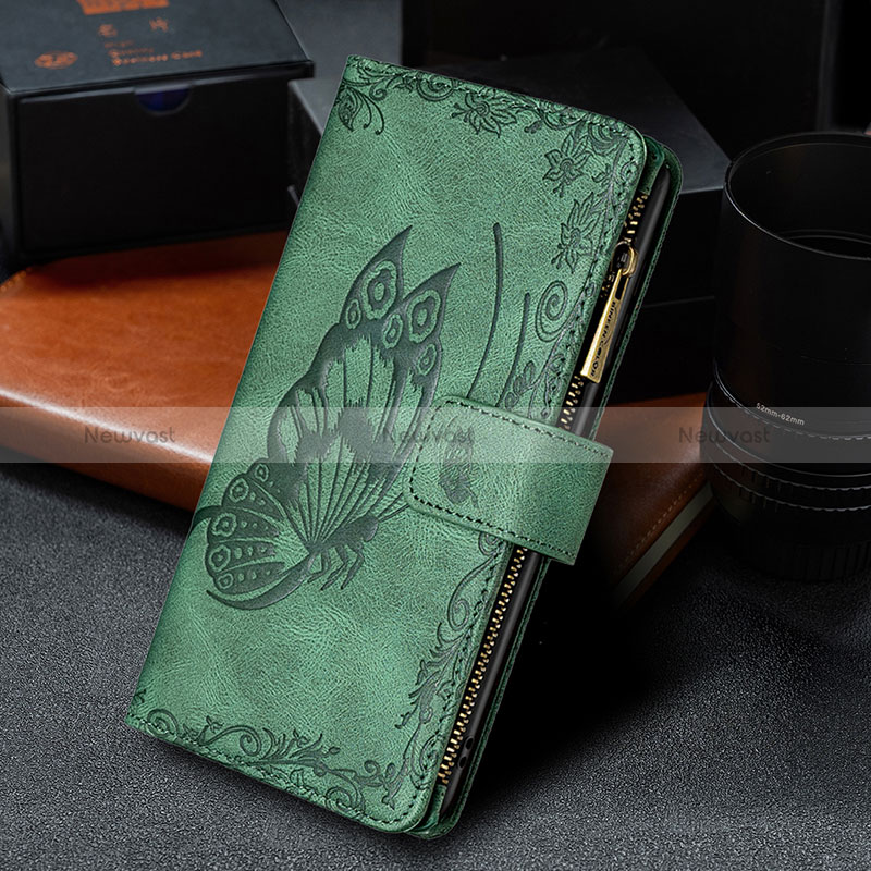 Leather Case Stands Butterfly Flip Cover Holder B03F for Samsung Galaxy A02