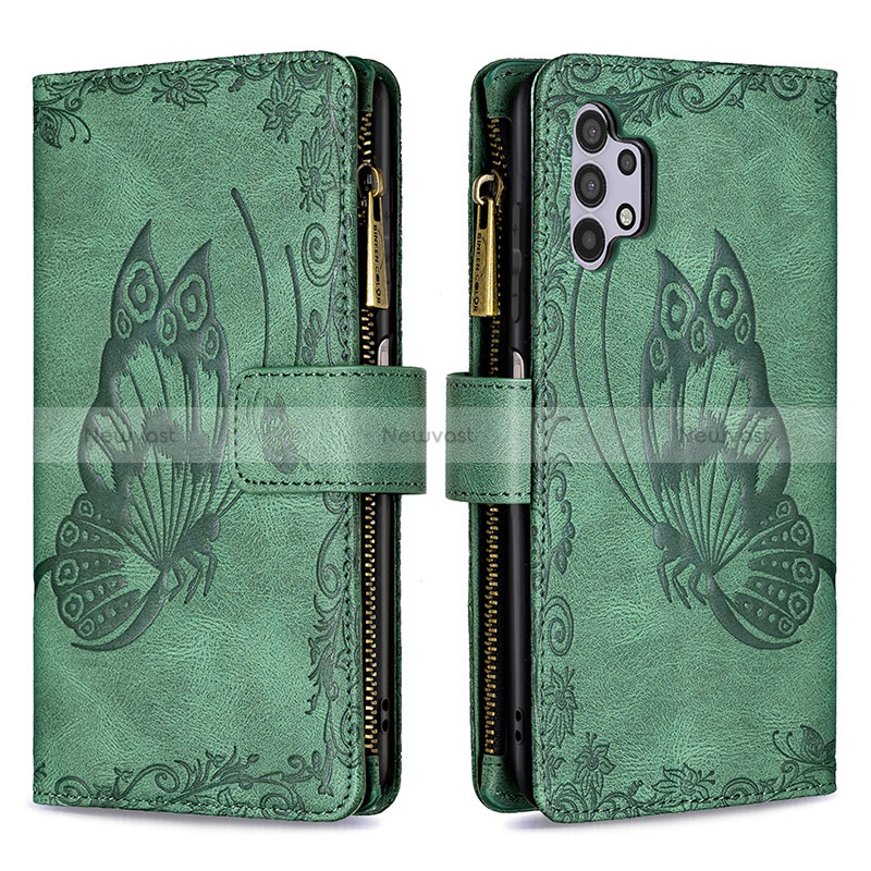 Leather Case Stands Butterfly Flip Cover Holder B03F for Samsung Galaxy A32 5G