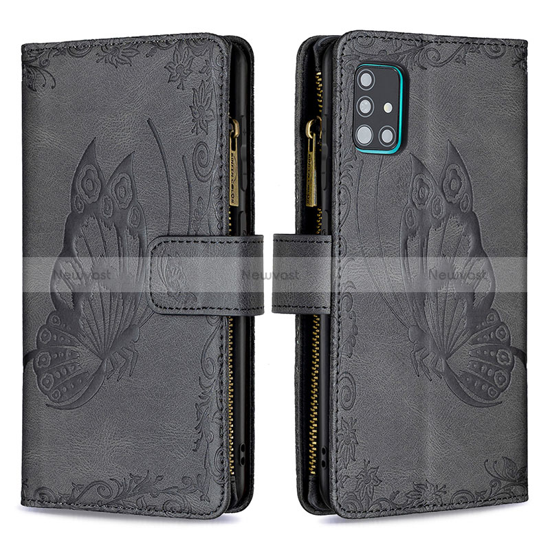 Leather Case Stands Butterfly Flip Cover Holder B03F for Samsung Galaxy A51 5G