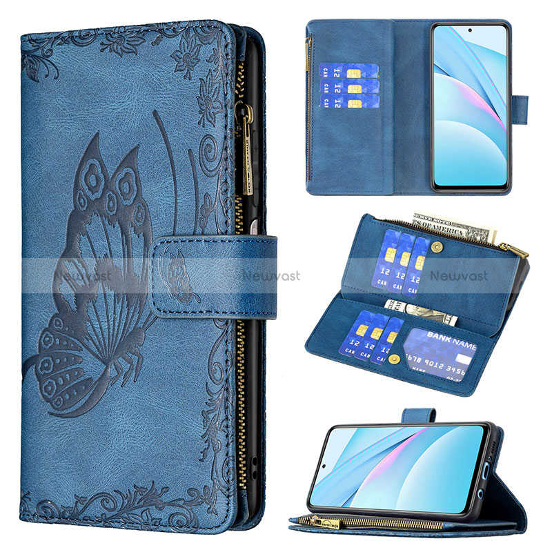 Leather Case Stands Butterfly Flip Cover Holder B03F for Xiaomi Mi 10T Lite 5G