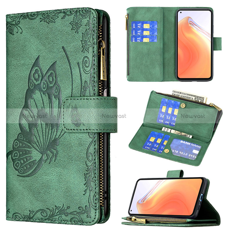 Leather Case Stands Butterfly Flip Cover Holder B03F for Xiaomi Mi 10T Pro 5G