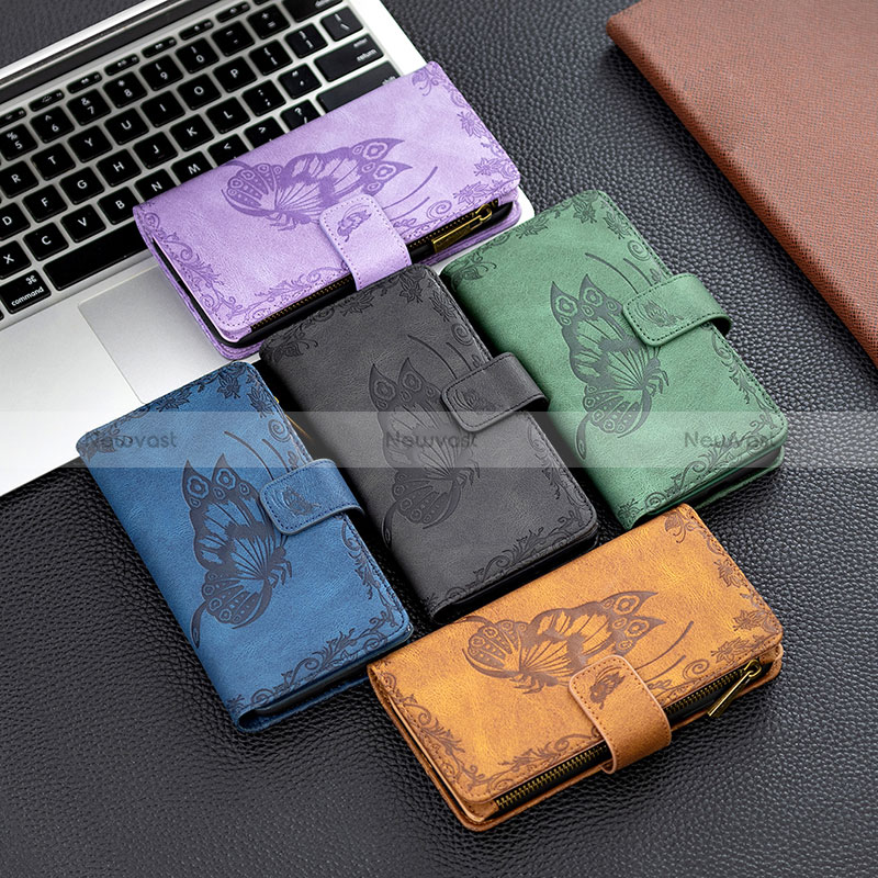 Leather Case Stands Butterfly Flip Cover Holder B03F for Xiaomi POCO C3