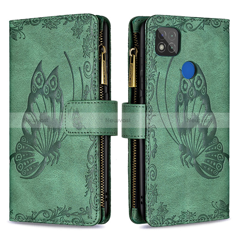 Leather Case Stands Butterfly Flip Cover Holder B03F for Xiaomi POCO C3