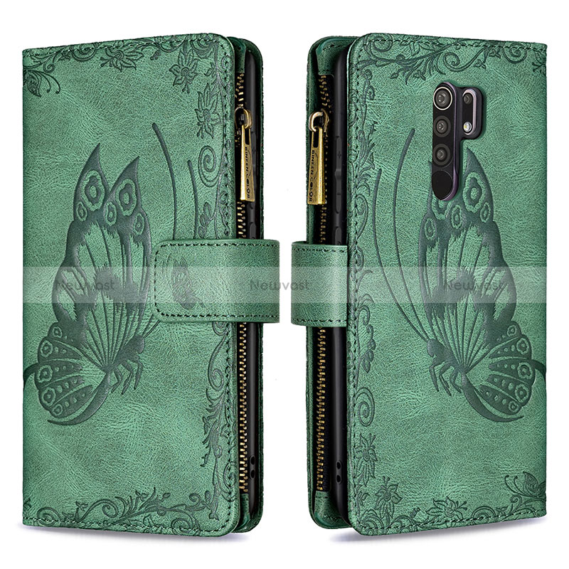 Leather Case Stands Butterfly Flip Cover Holder B03F for Xiaomi Poco M2