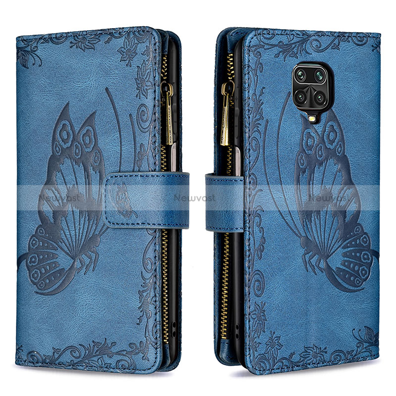 Leather Case Stands Butterfly Flip Cover Holder B03F for Xiaomi Poco M2 Pro