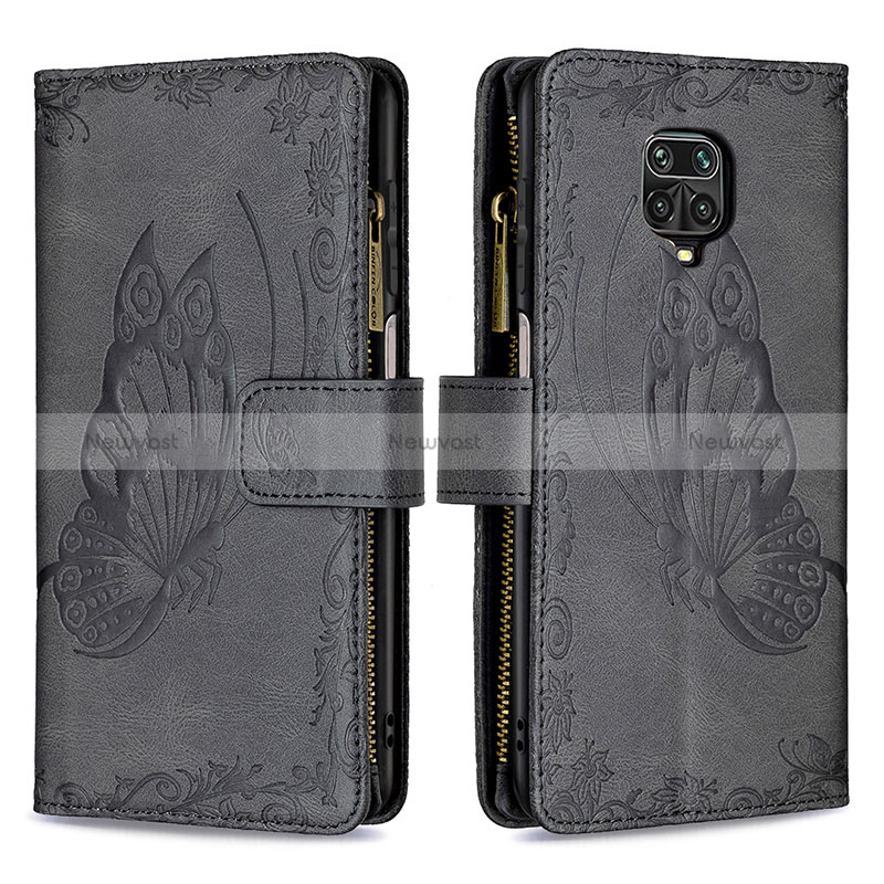 Leather Case Stands Butterfly Flip Cover Holder B03F for Xiaomi Poco M2 Pro