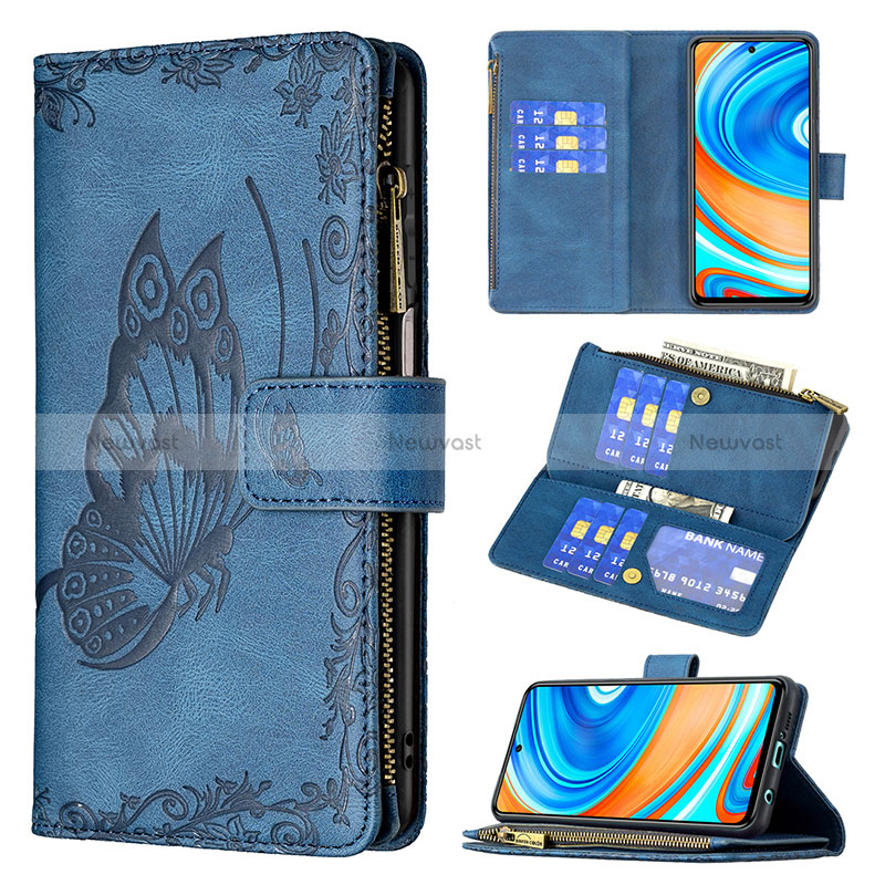 Leather Case Stands Butterfly Flip Cover Holder B03F for Xiaomi Poco M2 Pro