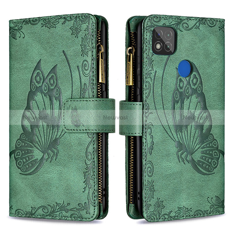 Leather Case Stands Butterfly Flip Cover Holder B03F for Xiaomi Redmi 10A 4G