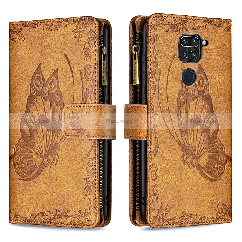 Leather Case Stands Butterfly Flip Cover Holder B03F for Xiaomi Redmi 10X 4G