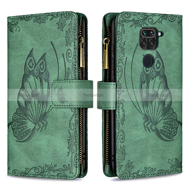 Leather Case Stands Butterfly Flip Cover Holder B03F for Xiaomi Redmi 10X 4G