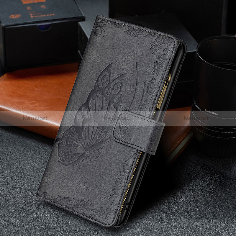 Leather Case Stands Butterfly Flip Cover Holder B03F for Xiaomi Redmi 9