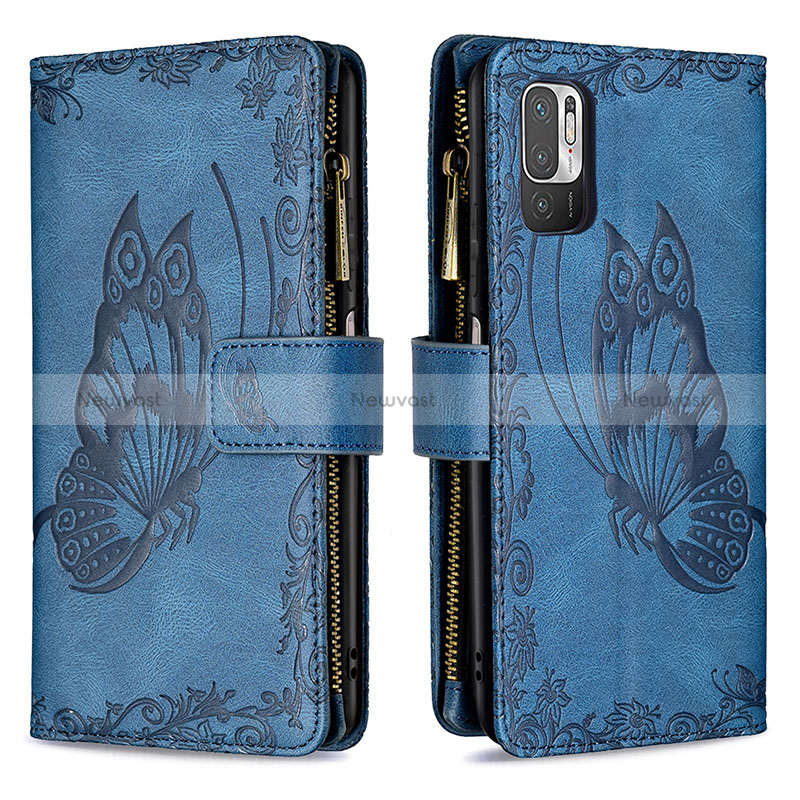 Leather Case Stands Butterfly Flip Cover Holder B03F for Xiaomi Redmi Note 11 SE 5G