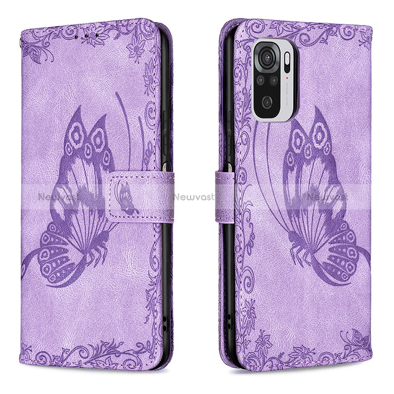 Leather Case Stands Butterfly Flip Cover Holder B03F for Xiaomi Redmi Note 11 SE India 4G